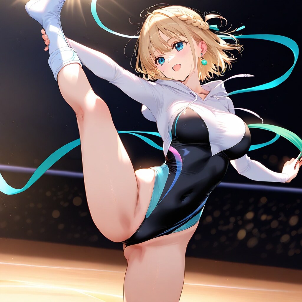 新体操パーカーハイレグレオタード