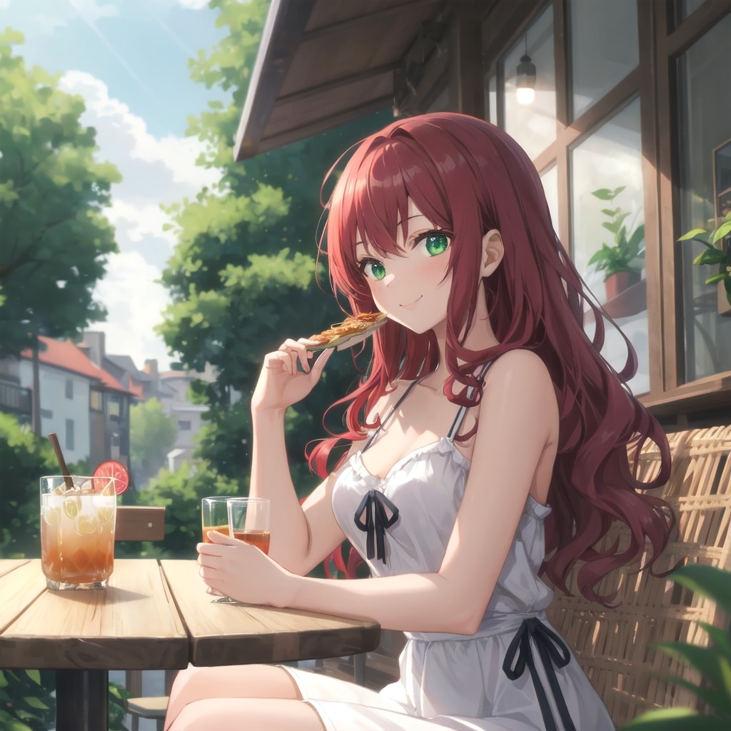 緑のテラスでパスタランチ