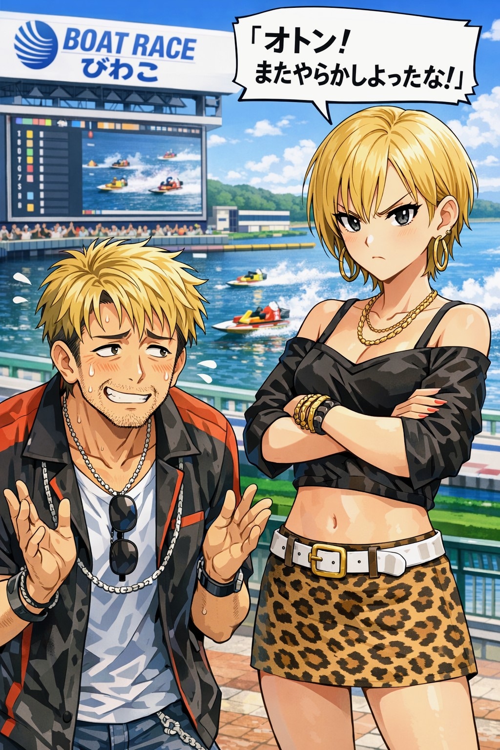 千鶴お姉やん✨に叱られる千隼オトン💦