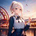 黄昏の遊園地にて 3枚目