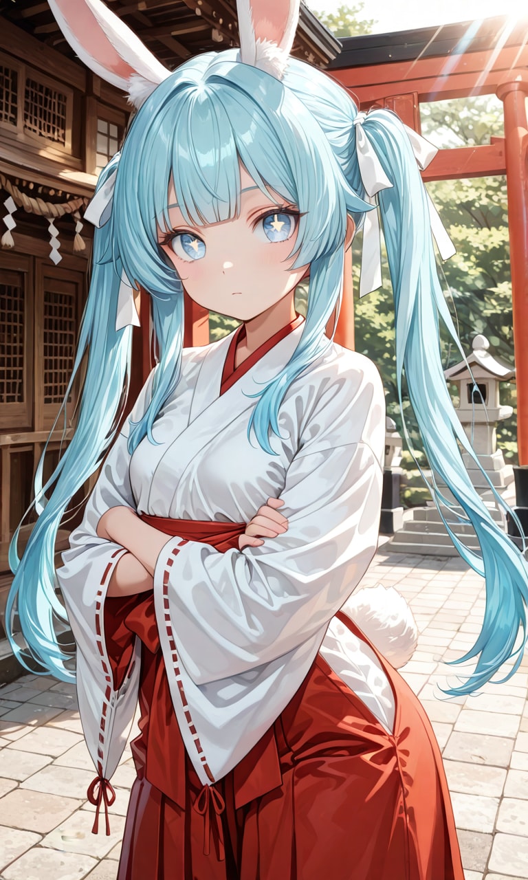 アルナ(らびのん)巫女バイト | の人気AIイラスト・グラビア