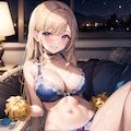 がっつり見えてますよぉ？ベッドの上の開脚とろっとバック巨乳チアガール写真集 3枚目