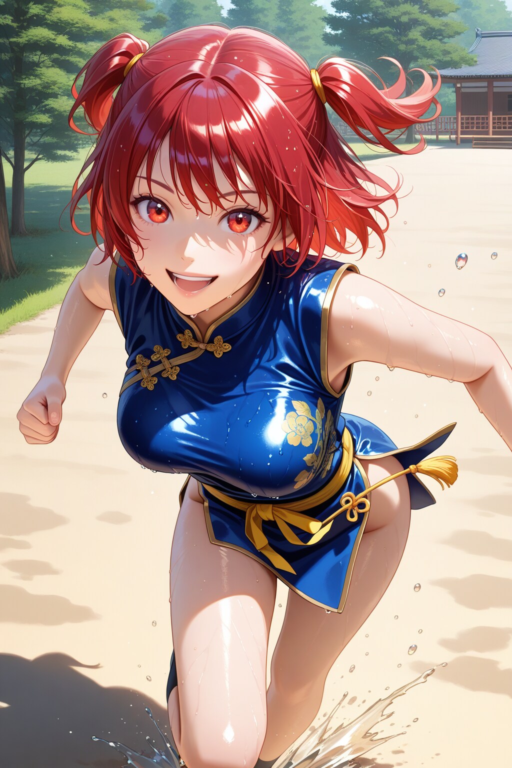100本ダッシュ！　チャイナドレスで修行中のお姉さん