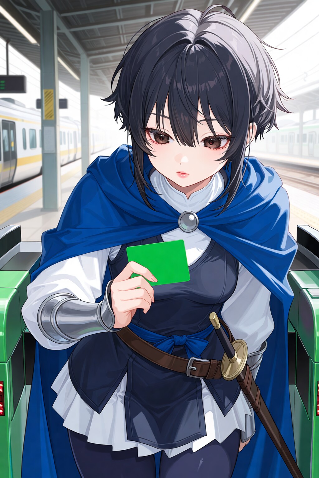 改札機と姫騎士さん