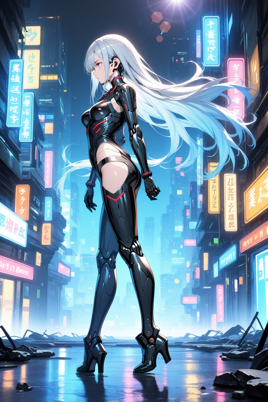 長い銀髪のサイボーグ淑女《LARIMAR》