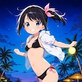 さやかちゃんと夜の海 2枚目