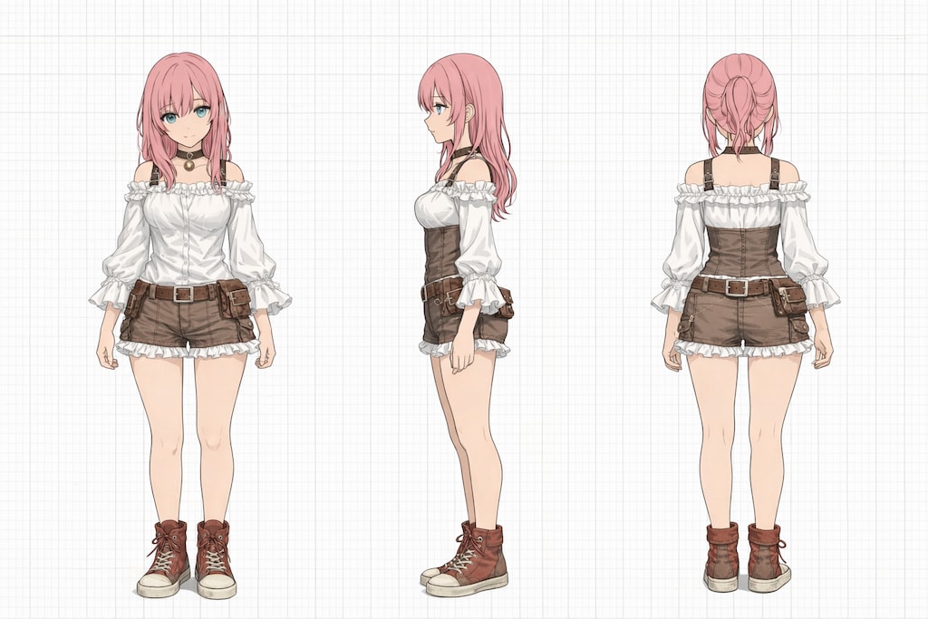 逆光ストリートで舞う、ピンクツインテールの一瞬