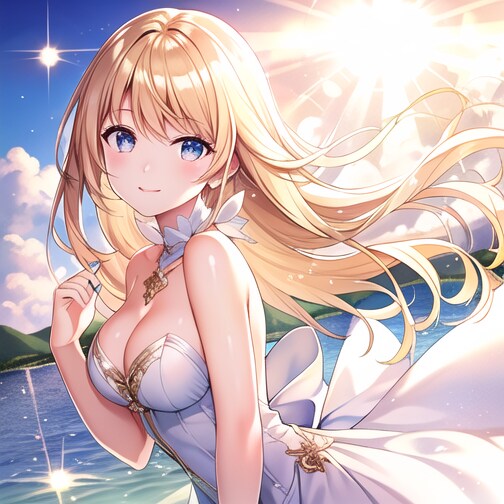 海で