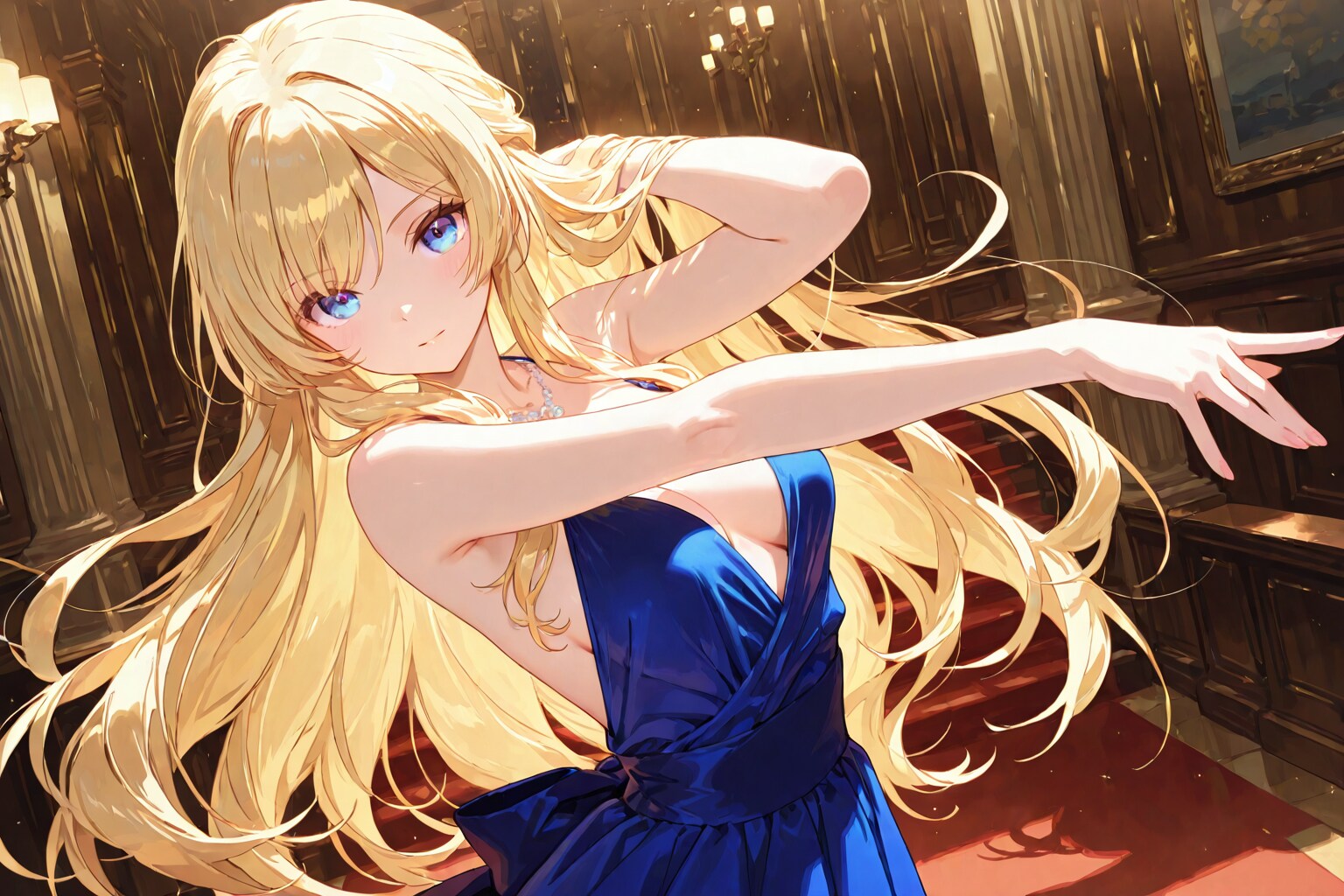 青いドレス | の人気AIイラスト・グラビア