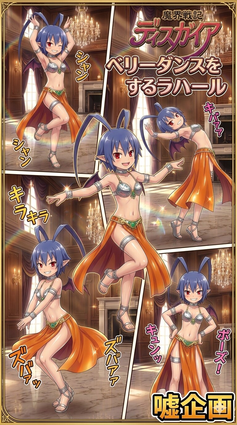 ベリーダンスをするラハール