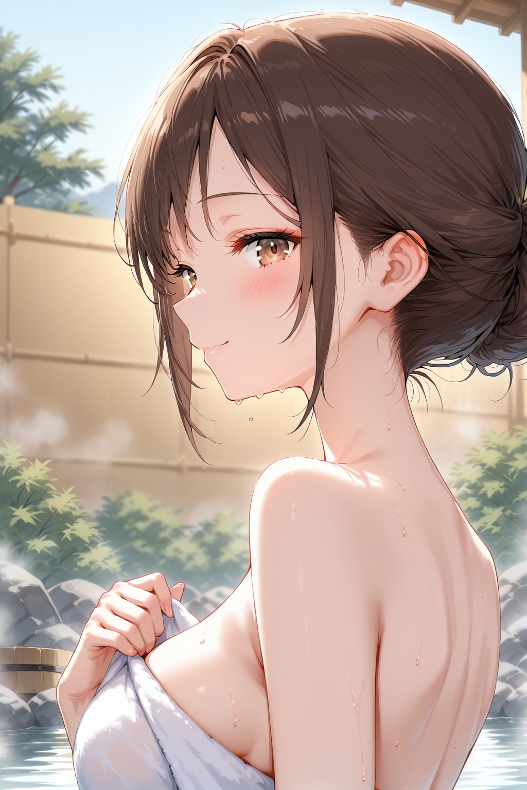 見返り美人っぽく
