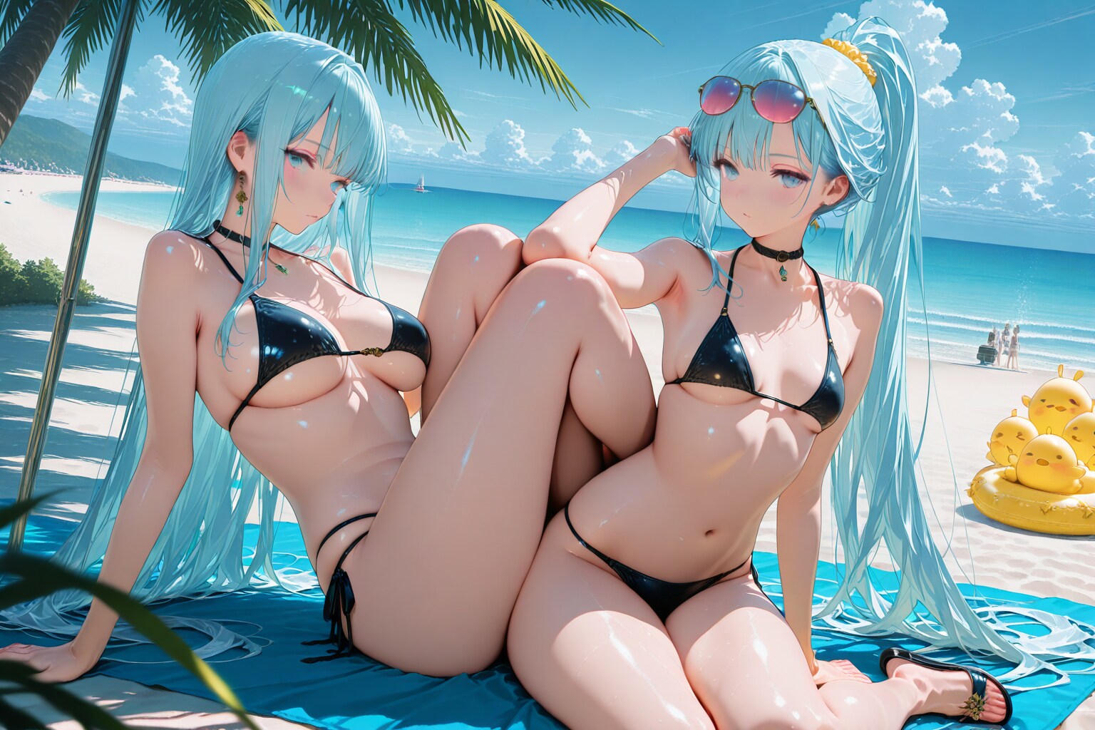 レジャーシートの取り合い