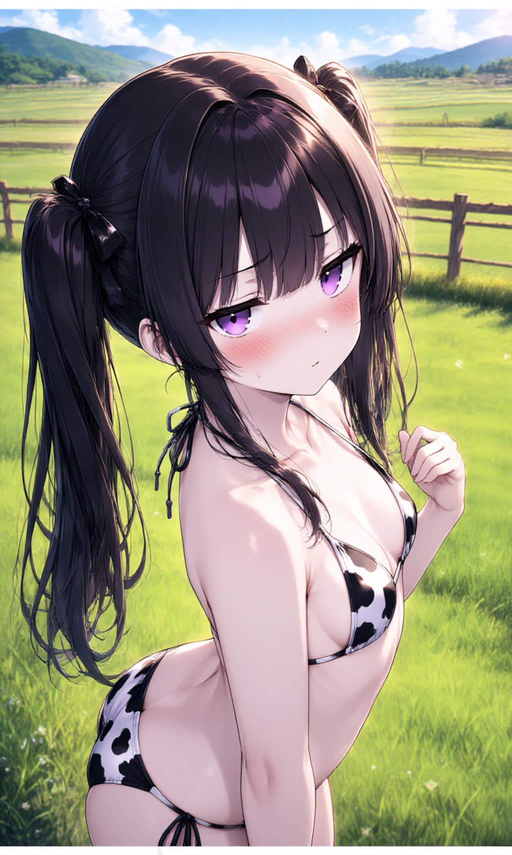 牛柄対比コンビ(ヒナとマオ)
