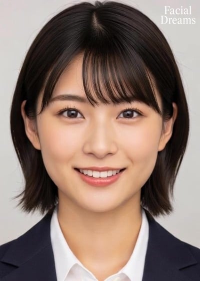 証明写真の美女に妄想顔射