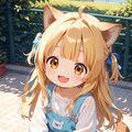 お父さんと遊園地でご満悦のピナちゃん 2枚目