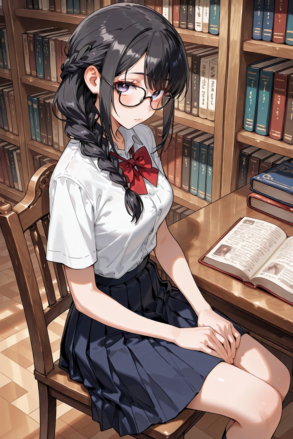 図書館に行くといつも会う子