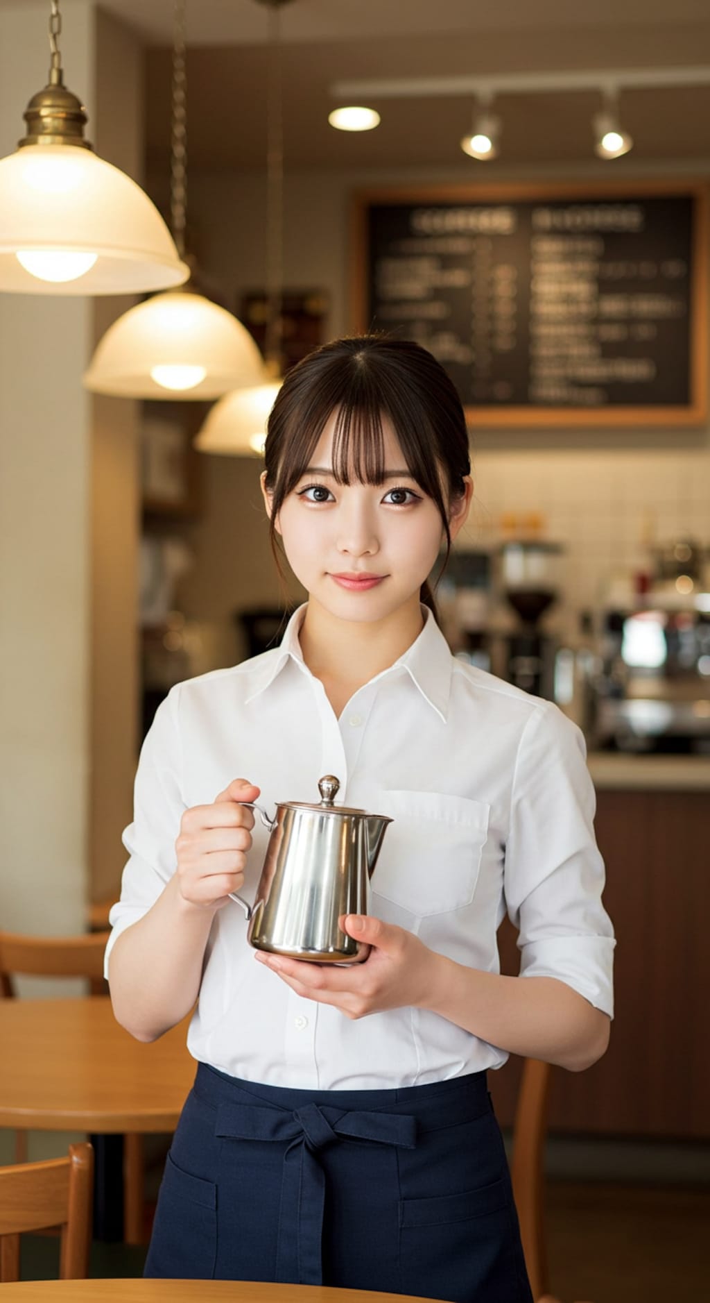 カフェで働く子達。