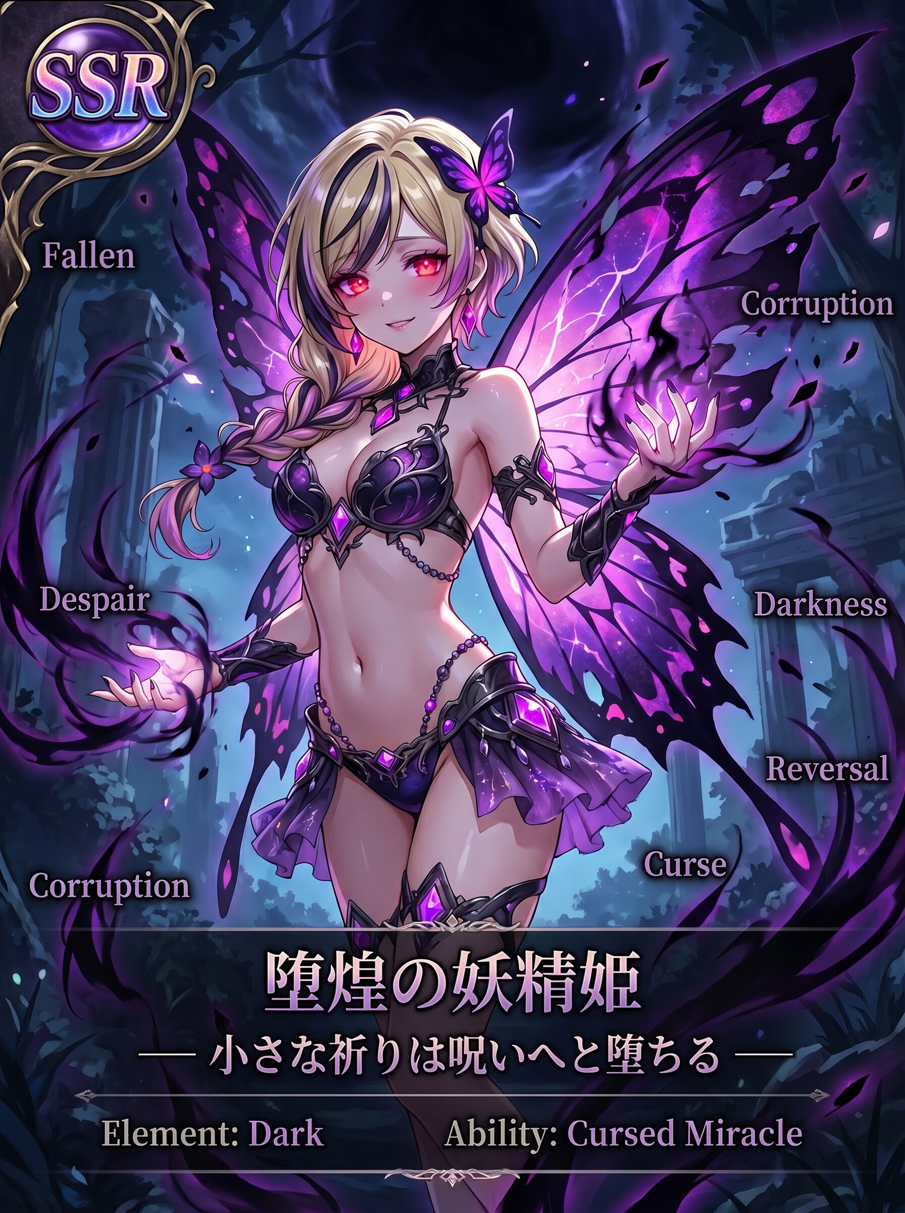 【反転SSR】堕煌の妖精姫 — 小さな祈りは呪いへと堕ちる