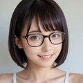 黒髪おかっぱ眼鏡 2枚目