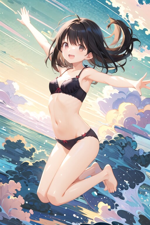 下着　ジャンプ