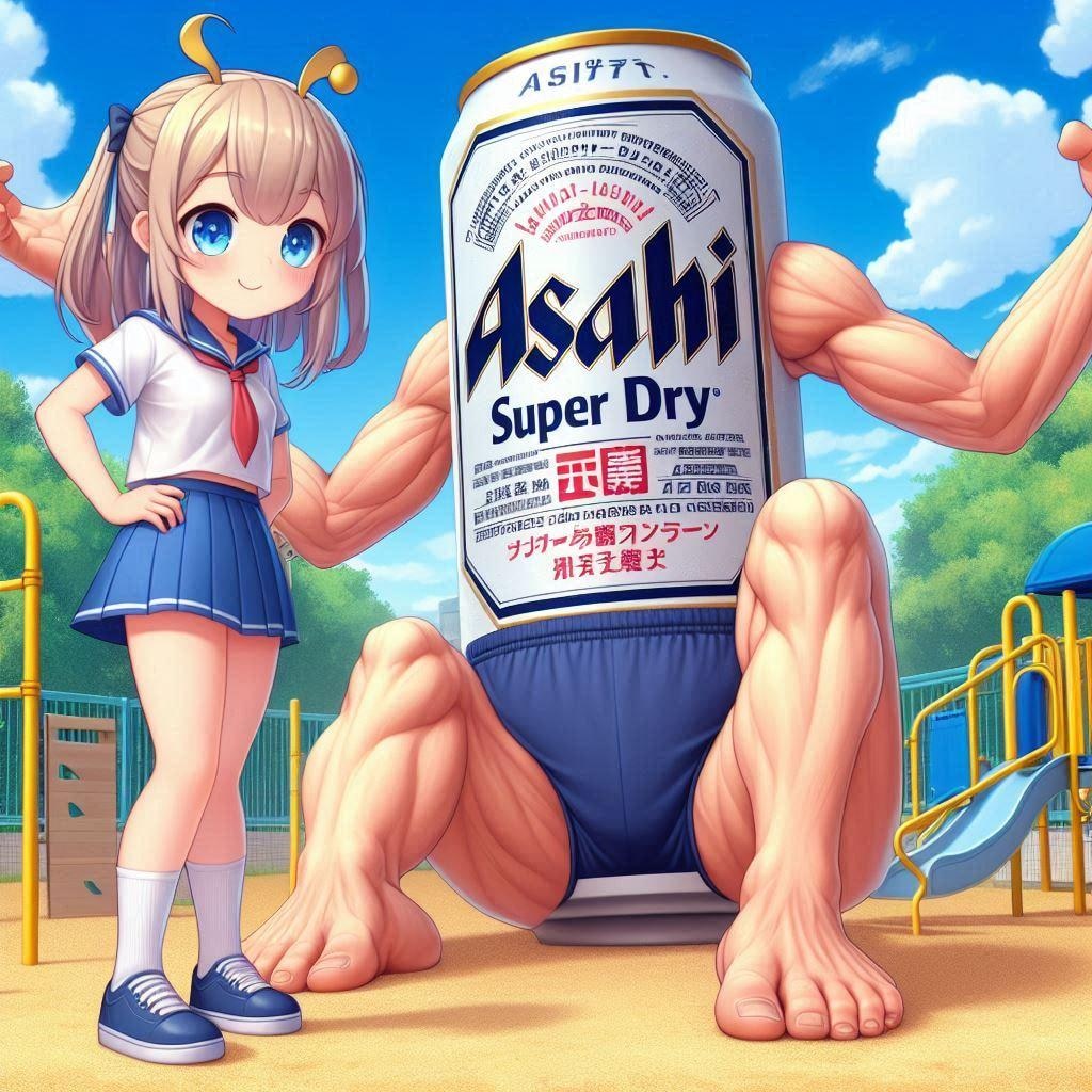 ブルマを履いたビール缶