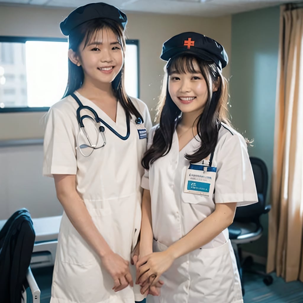 黒髪ロングで白衣の美女１３７