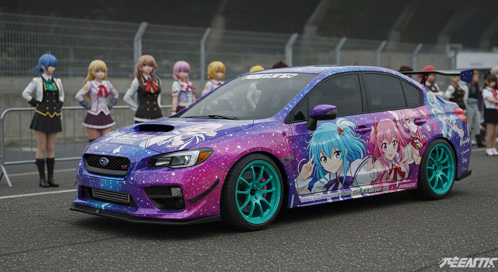 アニメキャラ痛車インプレッサセダン