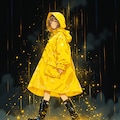 黄色のレインコートと夜の雨 2枚目