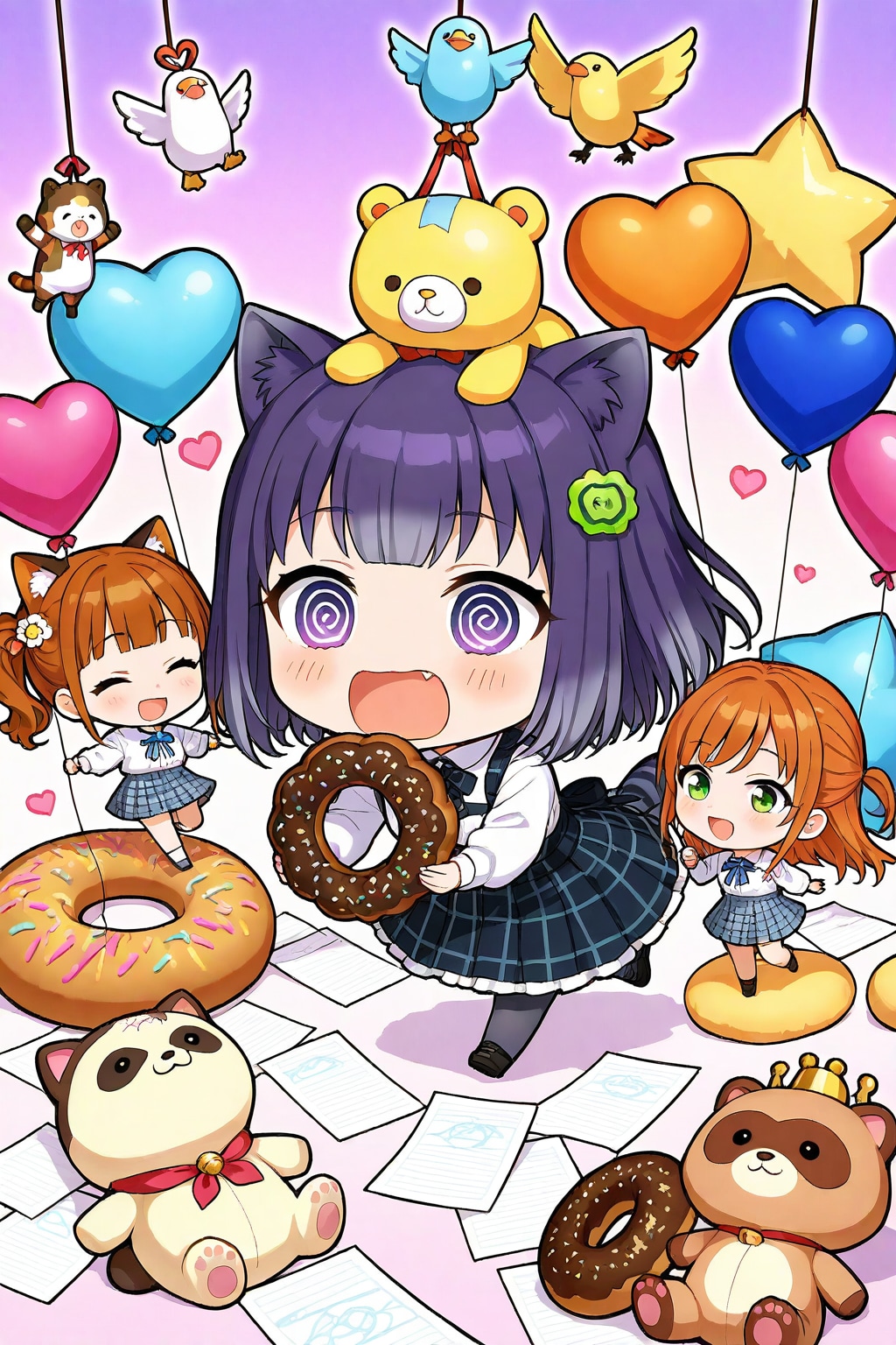ドーナツと女の子達