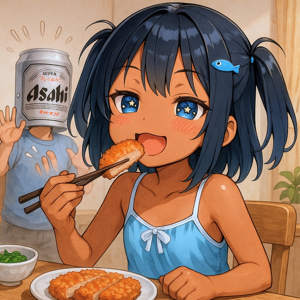 晩ご飯に突撃したこなつちゃん