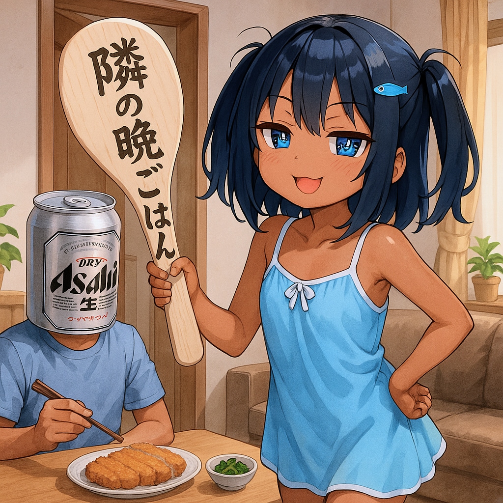 晩ご飯に突撃したこなつちゃん