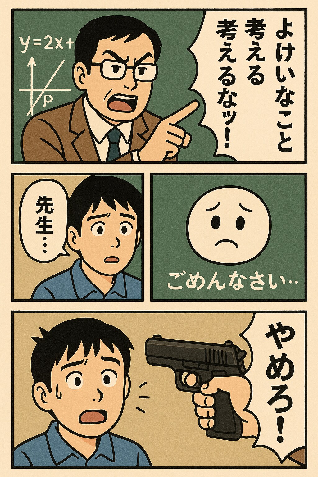 数学の授業でくにへかえるんだな