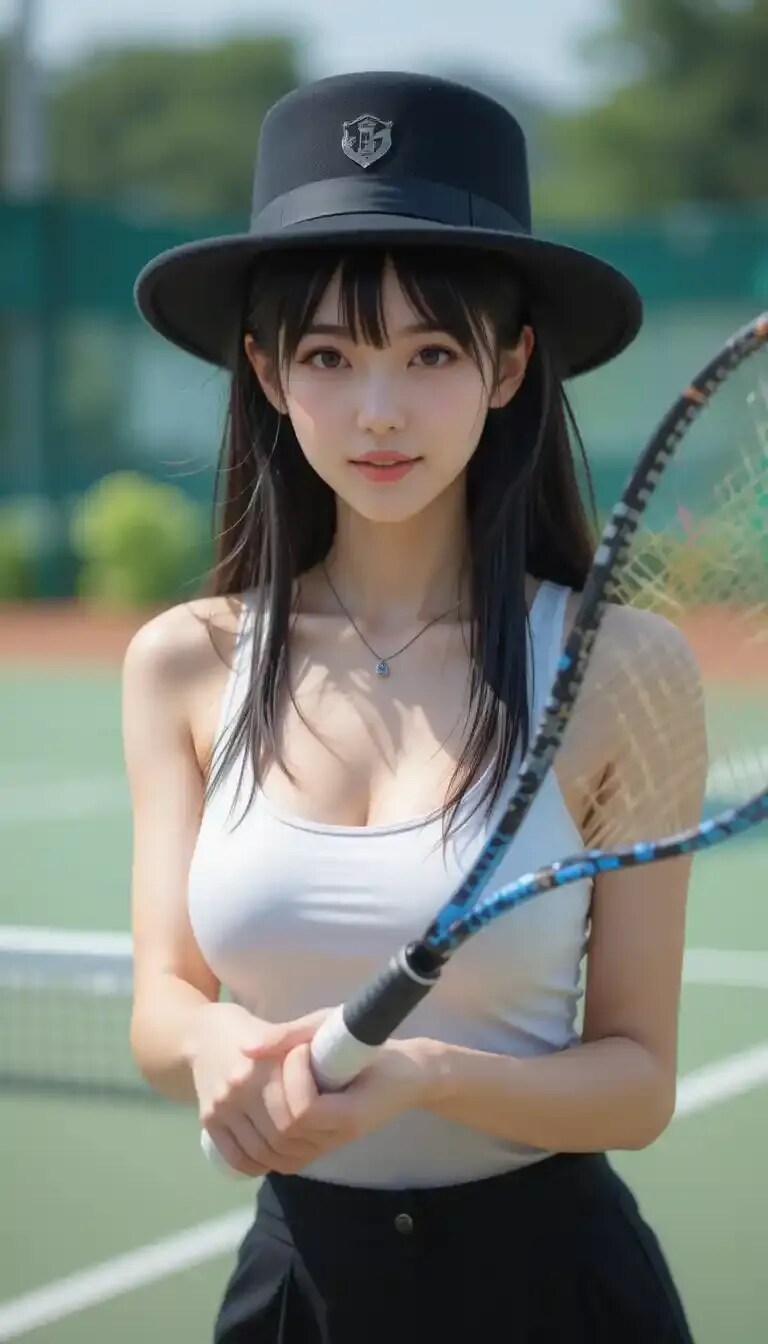 かっこかわいいダンサー白鳥英美梨、国民スポーツ大会に、テニスで参加！