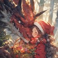 研究1.5「ドラゴンに額を合わせる少女」 3枚目