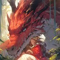 研究1.5「ドラゴンに額を合わせる少女」 4枚目