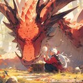 研究1.5「ドラゴンに額を合わせる少女」 7枚目