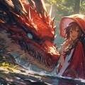 研究1.5「ドラゴンに額を合わせる少女」 6枚目