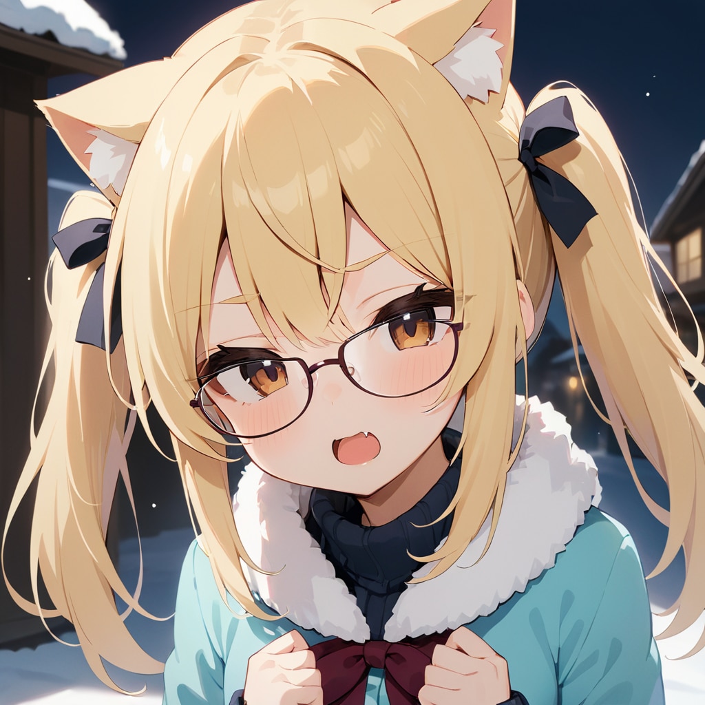 まや「はしゃぐな。暴れるな」こるり「雪すげえ」