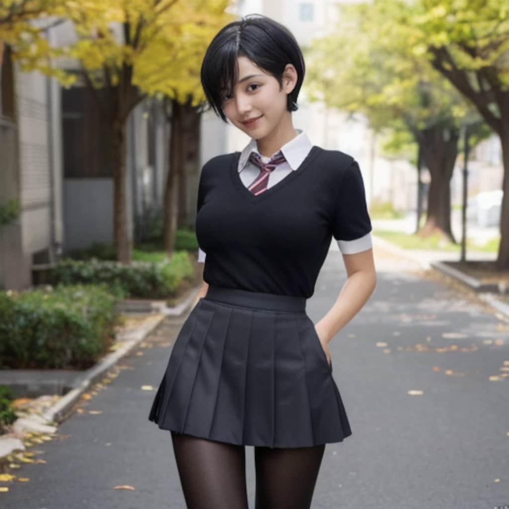 制服の美少女