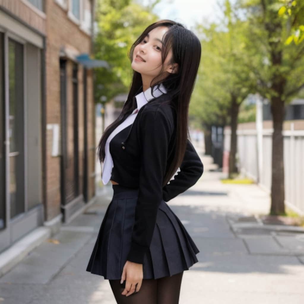 制服の美少女