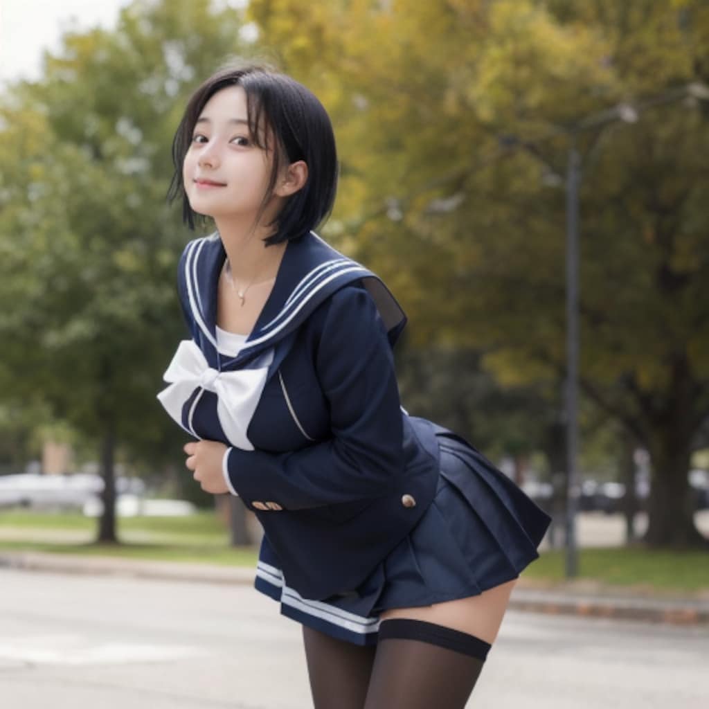 制服の美少女
