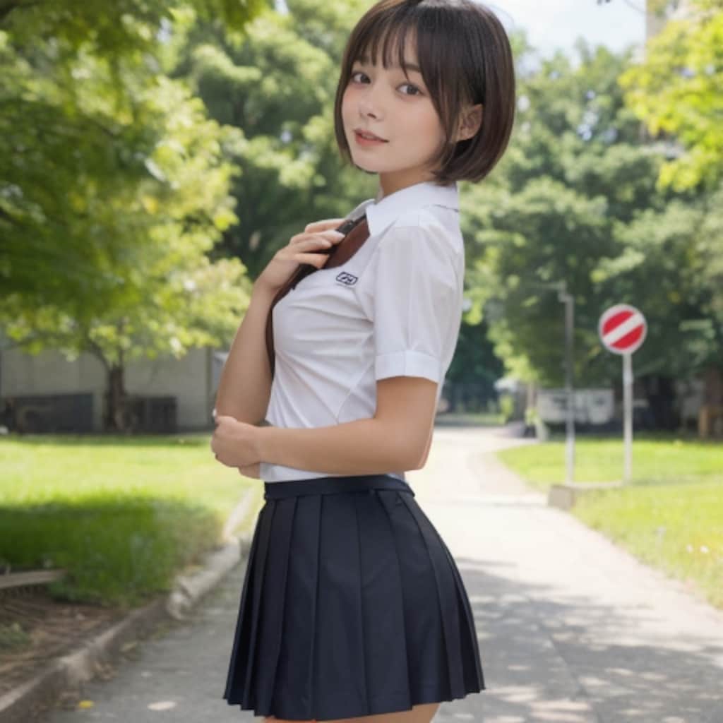 制服の美少女