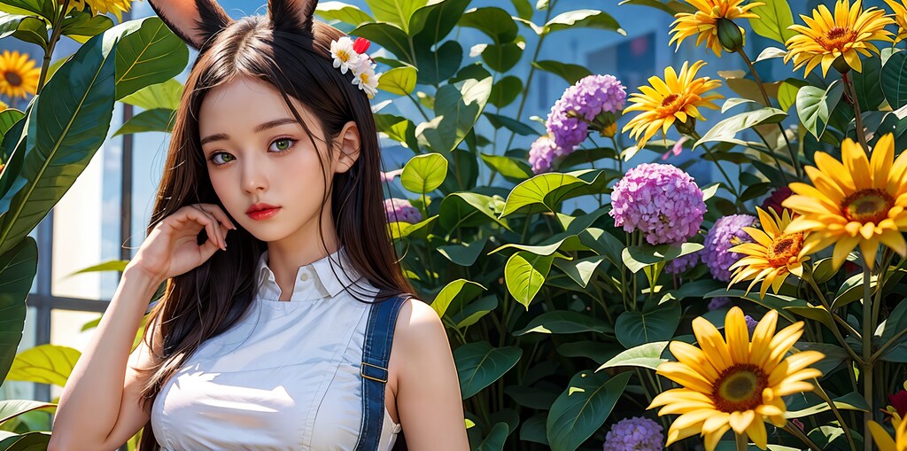 植物園のうさみみの研究員さん