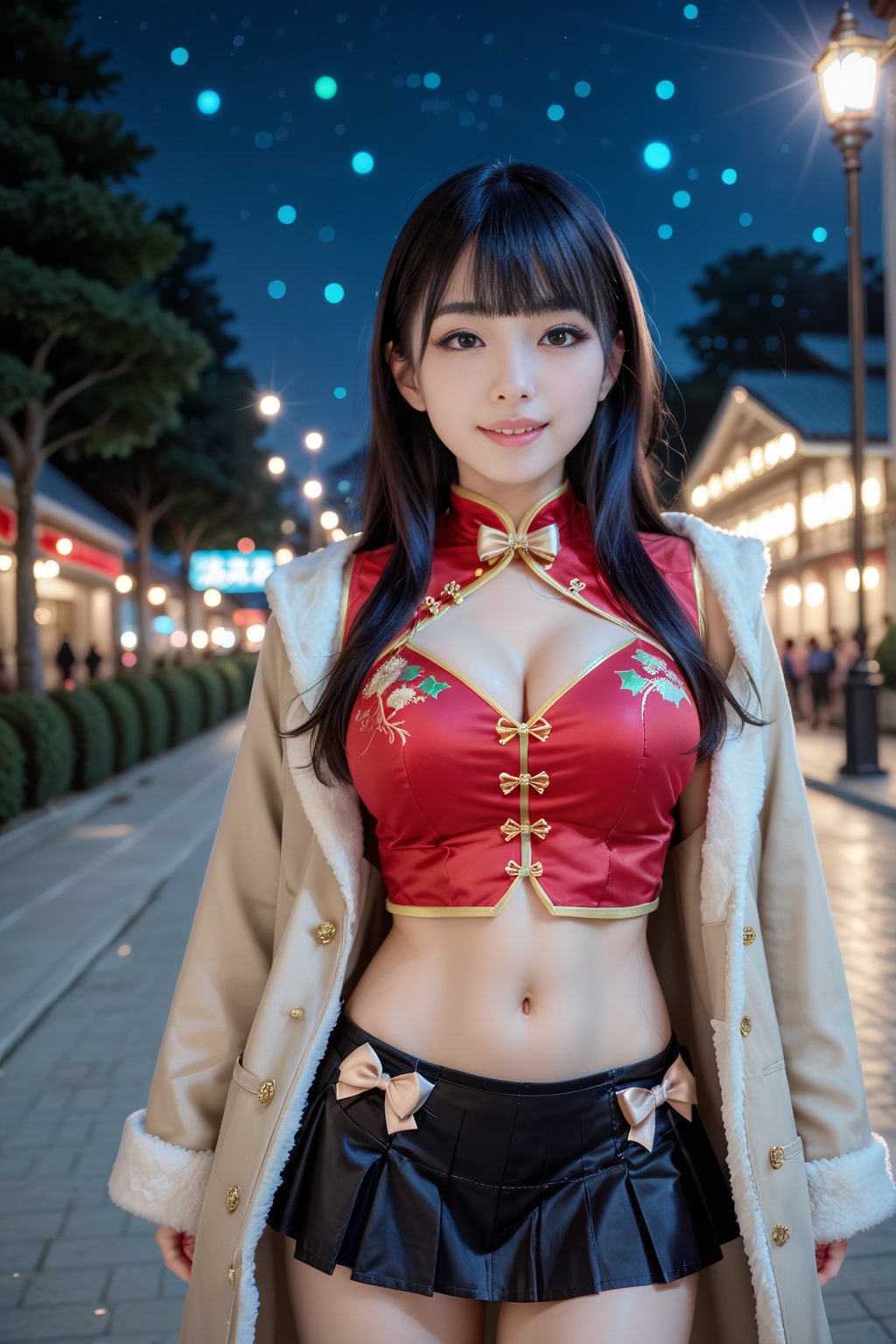 クリスマスのチャイナ美女 | の人気AIイラスト・グラビア