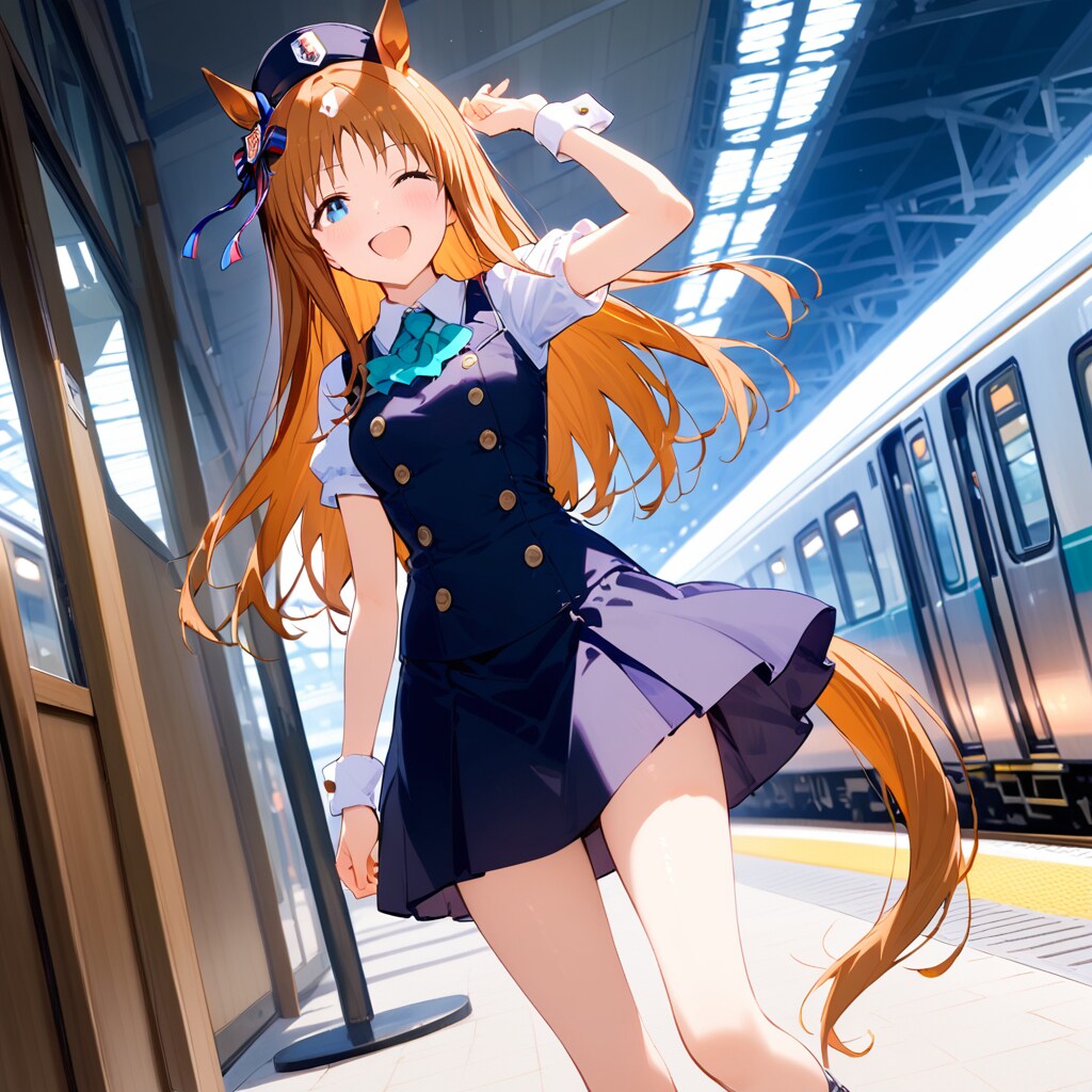 駅員グラスちゃん | の人気AIイラスト・グラビア