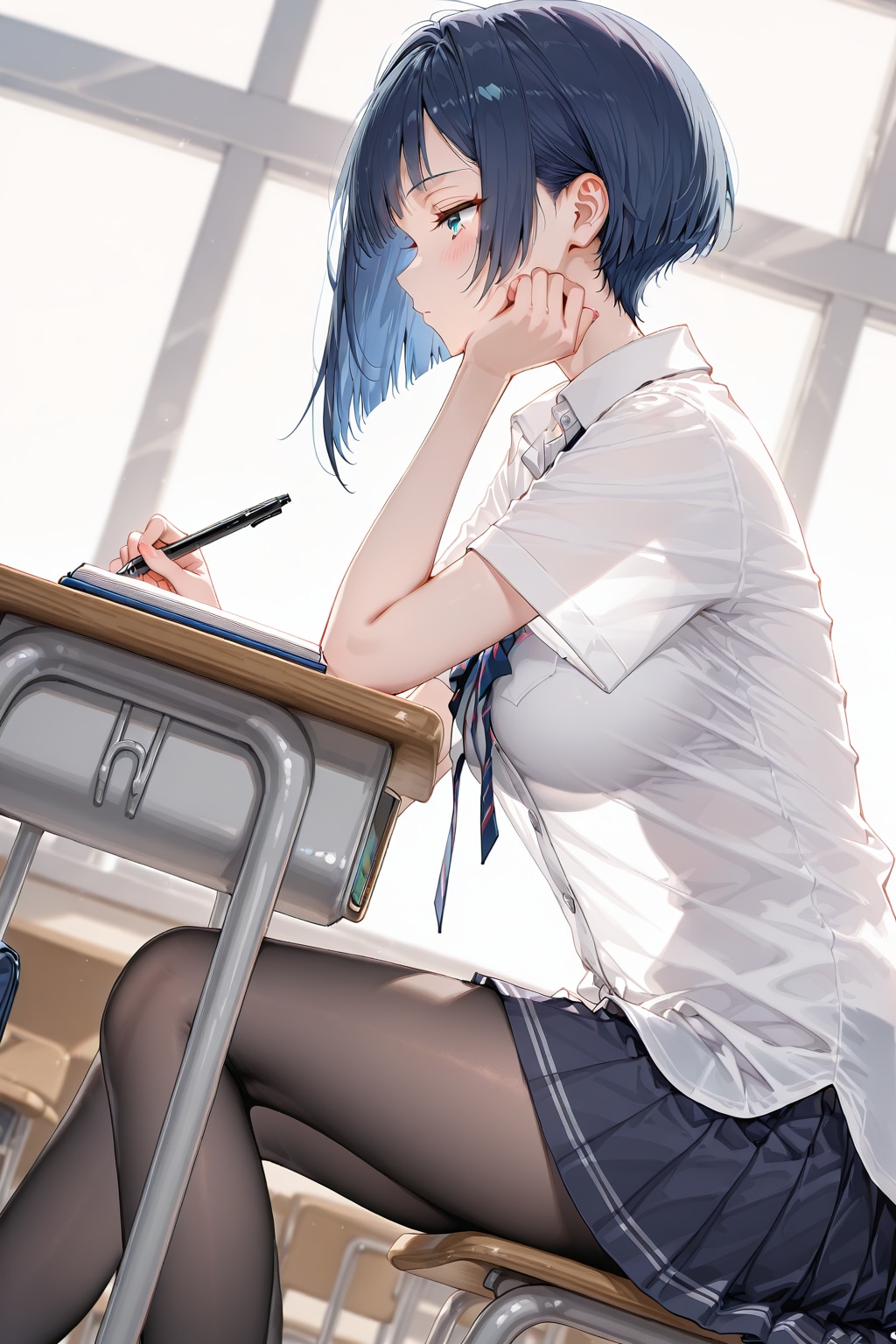 授業中に笑うJK