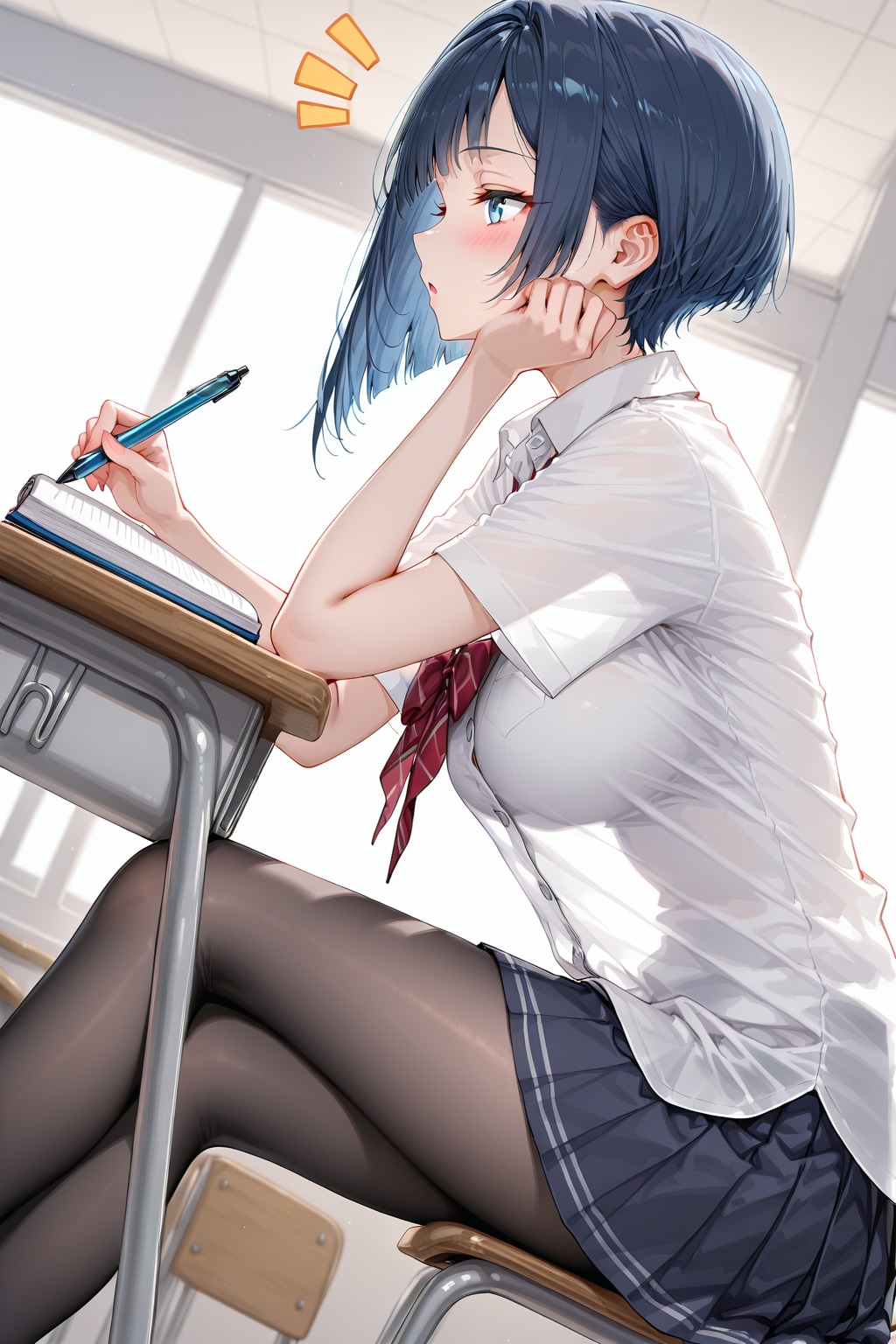 授業中に笑うJK