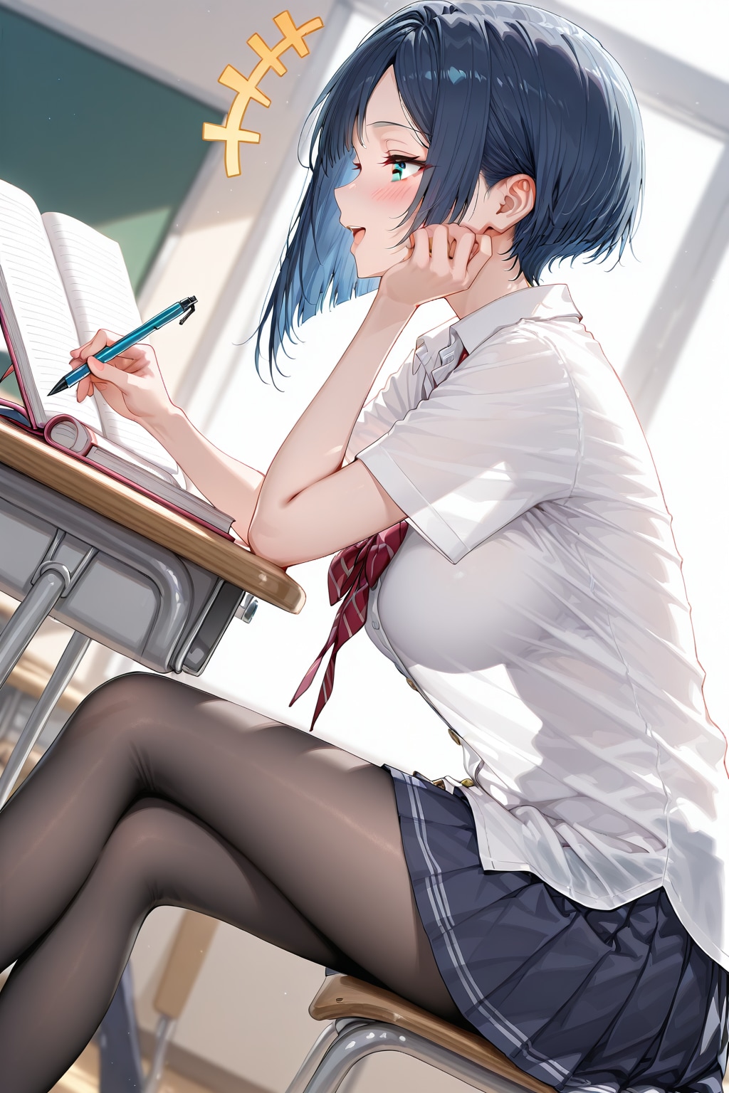 授業中に笑うJK