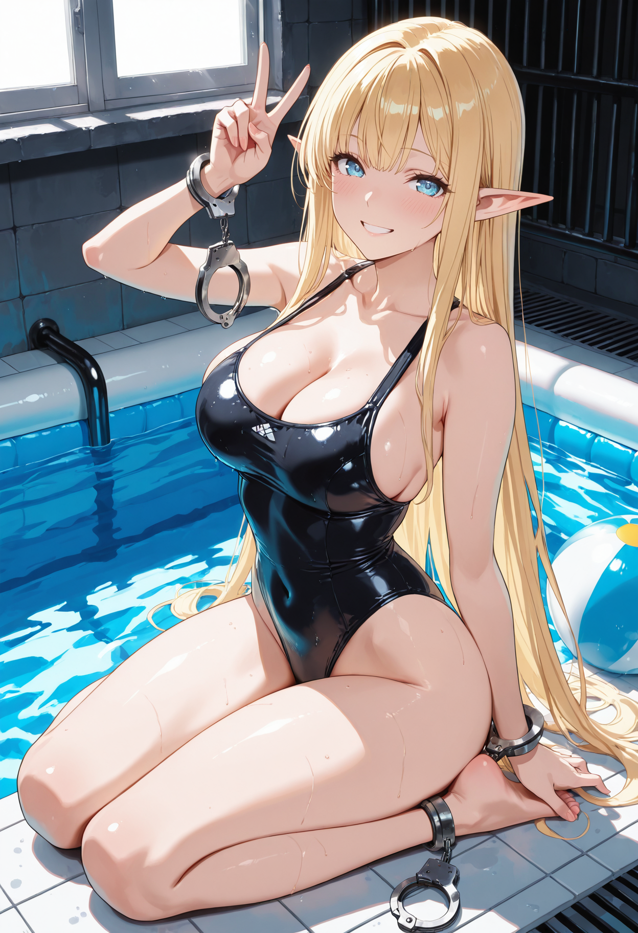 囚われのエルフの水遊び✨