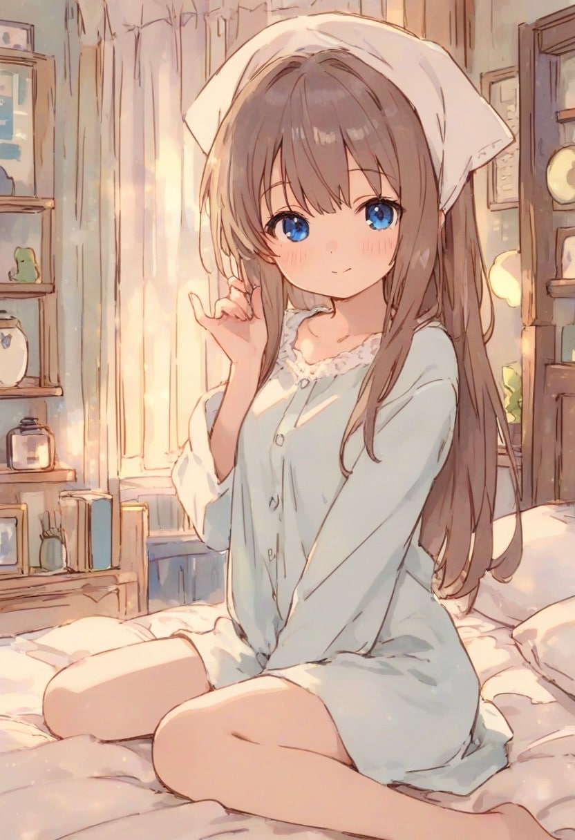 少女の部屋(水彩タッチ)(177)
